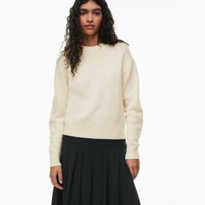 Aritzia Luxe Cashmere Maria Sweater, Light Birch Color
